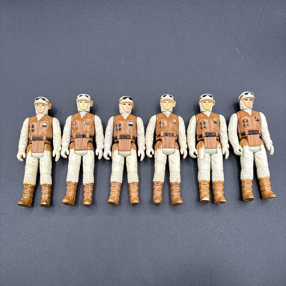 LOT of 6 Kenner 1980 Vintage Star Wars HOTH REBEL SOLDIER ARMY